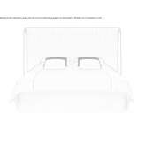 Velvet bed with a quilted headboard Moers