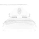 Upholstered bed with velvet and rosewood headboard Narrows