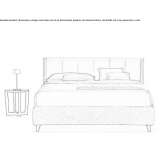 Double bed with upholstered headboard Niksar
