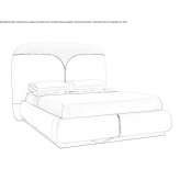 Upholstered bed with high headboard Zena