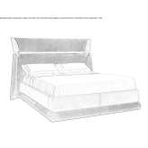 Double bed with upholstered headboard Zena