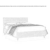Double bed with upholstered headboard Niksar