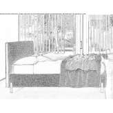 Single bed with upholstered headboard Niksar