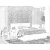 Double bed with upholstered headboard Niksar