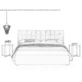 Double bed with upholstered headboard Niksar