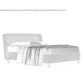 Double bed with upholstered headboard Wilton