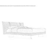 Double bed with upholstered headboard Wilton