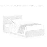 Bed with upholstered headboard Wilton