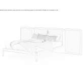 Double bed made of wooden veneer Morance