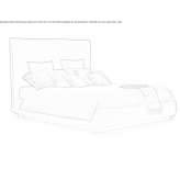 Fabric bed with high headboard Tympaki