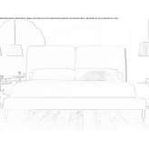 Double bed with upholstered headboard Campsie