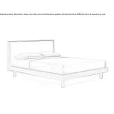 Wooden double bed with upholstered headboard Vanatori
