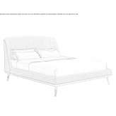 Double bed with upholstered headboard Zena
