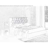 Bed with a quilted headboard Niksar