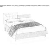 Double bed with upholstered headboard Niksar