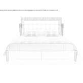 Leather bed with a quilted headboard Itapui