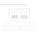 Leather bed with upholstered headboard Teiu