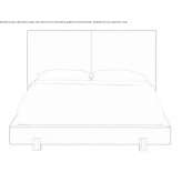 Fabric bed with a high, upholstered headboard Alquizar
