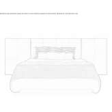 Leather double bed with upholstered headboard Falfield