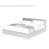 Double bed upholstered in fabric Coari