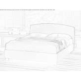 Double bed upholstered in fabric Kakavije