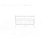 Rectangular wooden bedside table with drawers Moere