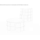 Round metal bedside table Leza