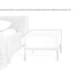 Rectangular wooden bedside table with drawers Freyung
