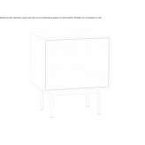 MDF bedside table with drawers Noto