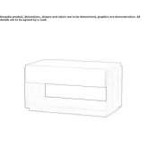 Wooden bedside table Cacique