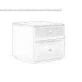 Leather bedside table with drawers Azagra