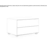 Wooden bedside table with drawers Wald