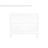 Solid wood bedside table with drawers Belding