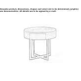 Stolik nocny z płyty MDF z szufladami Ejido