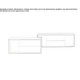 Rectangular bedside table with drawers Luminis