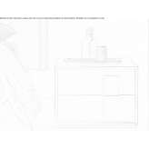 Rectangular bedside table made of construction wood in a modern style with drawers Cannole