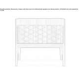 Rectangular walnut bedside table with drawers Durres