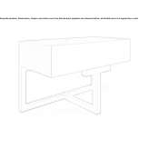 Rectangular wooden bedside table with drawers Shumen