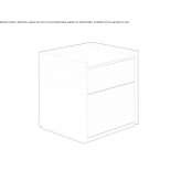 Rectangular bedside table made of chipboard with drawers Maromme