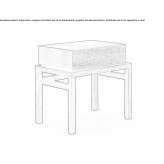 Rectangular solid wood bedside table with drawers Oxshott