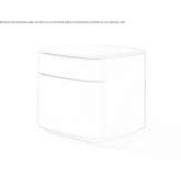 Rounded wooden bedside table with drawers Wijnegem