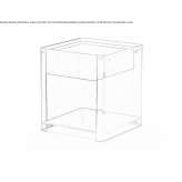 Wood and glass bedside table with drawers Gaiseni