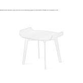 Rectangular walnut bedside table Pernitz