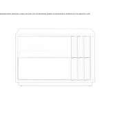 Rectangular wooden bedside table with drawers Reka