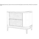 Wooden bedside table with drawers Vilafant