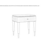 Bedside table with drawers Zena
