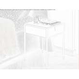 Rectangular wooden bedside table with drawers Kellogg