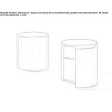 Round bedside table Biez