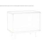Rectangular bedside table made of MDF Racovita
