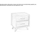 Rectangular wooden bedside table with drawers Freneuse